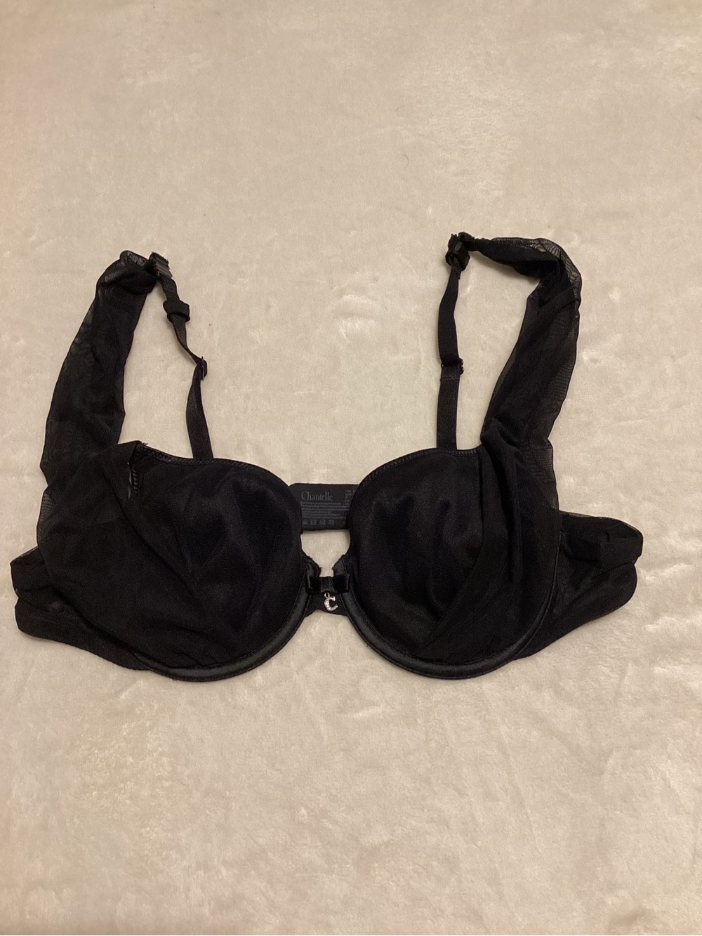 Chantelle Black Sheer Mesh Underwire Bra